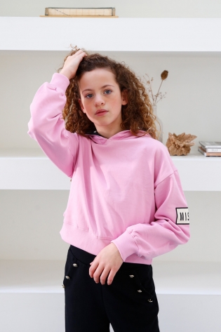 MISS.T B-HOLLY ROZE SWEATER MET CAPUCHON 