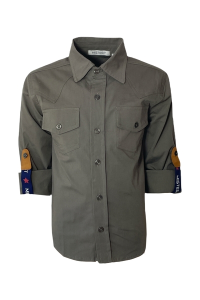 10-MISTER-T Dennis overhemd armygreen