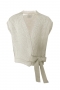 TOPITM-G-ORANA wrap knit vest  bone